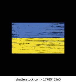 Ukraine Grunge Distress Country Flag Vector