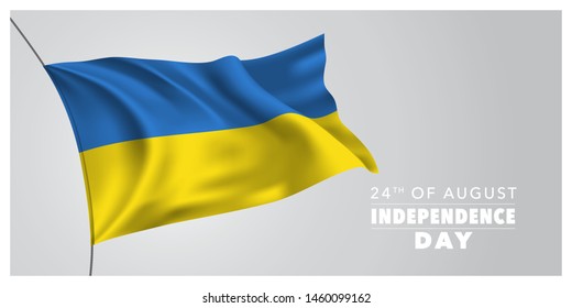 Ukraine Happy Independence Day Greeting Card Stock Vector Royalty Free   Ukraine Happy Independence Day Greeting 260nw 1460099162 