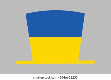 Ukraine hat with Ukraine flag, Flag of Ukraine, National symbol, The color of the original, Crisis in Ukraine concept
