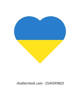 Ukraine Heart Flag On White Background Stock Vector (Royalty Free ...