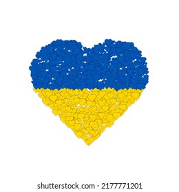 Ukraine. Heart. I love Ukraine. Flag of Ukraine. Vector illustration.