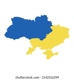 Ukraine icon flag map color vector illustration design isolated