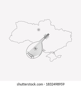 Ukraine icon line element. Vector illustration of ukraine icon line isolated on clean background for your web mobile app logo design.