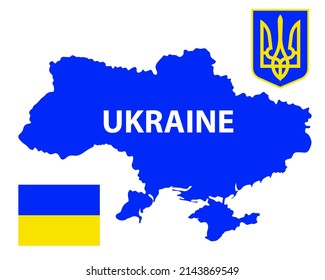 Ukraine. Image of the territory of the Ukrainian state on the political maps of the world. Vector isolated illustration.