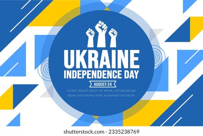 Ukraine Independence Day background template. Holiday concept. background, banner, placard, card, and poster design template with text inscription and standard color. vector illustration.
