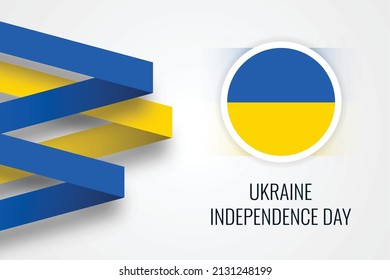 Ukraine independence day celebration illustration template design