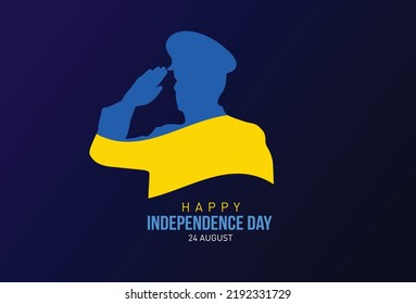 Ukraine independence day celebration vector illustration. Ukraine happy independence day vector banner, greeting card.