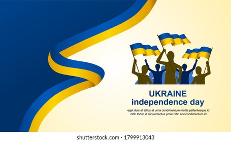 ukraine independence day poster, to welcome Ukraine's important day on August 24, additional size include layer by layer