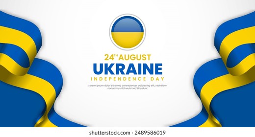 Ukraine Independence Day Vector Design Template Illustration Banner Background