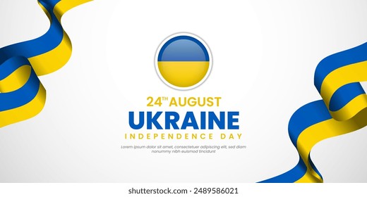 Ukraine Independence Day Vector Design Template Illustration Banner Background