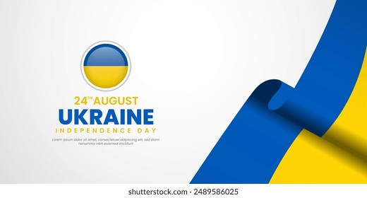 Ukraine Independence Day Vector Design Template Illustration Banner Background