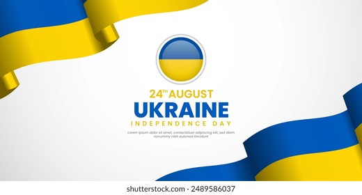 Ukraine Independence Day Vector Design Template Illustration Banner Background