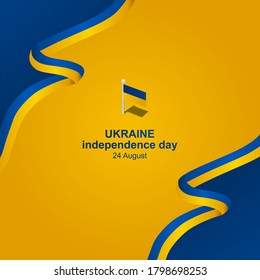 ukraine independence day vector illustration, to welcome Ukraine's important day on August 24, additional size include layer by layer