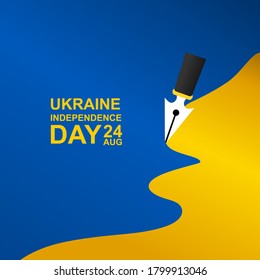 ukraine independence day vector, to welcome Ukraine's important day on August 24, additional size include layer by layer