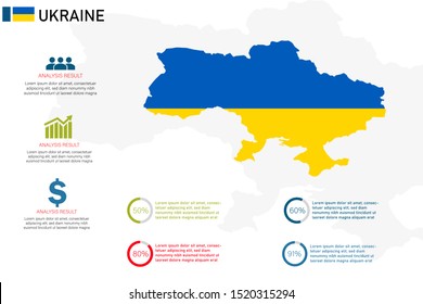 ukraine infographics,  statistical data,  information, vector illustration, Infographic template, country information

