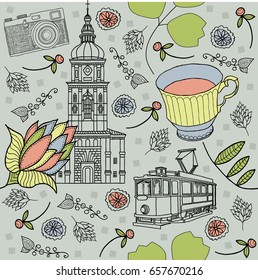 Ukraine. Kiev. Decorative background