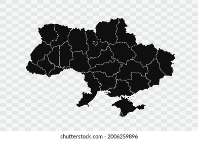 Ukraine map black Color on Backgound png