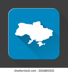 Ukraine map with borders isolated on background