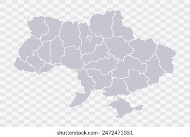 Ukraine Map Cloud Color on White Background quality files Png