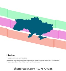 Ukraine map design with white background vector