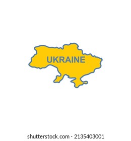 Ucrania. Mapa de Ucrania. mapa vectorial de los países europeos. Salvemos a Ucrania de Rusia.