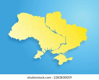 Ukraine map. european countries vector gradient map