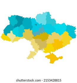 Ukraine map with heart icon. Abstract patriotic ukrainian flag with love symbol. Blue and yellow conceptual idea - with Ukraine in his heart. Support for the country during the occupation. Stop war
