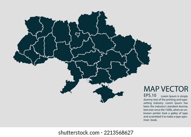 Ukraine map High Detailed on white background. Abstract design vector illustration eps 10