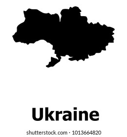 Ukraine map icon. Simple illustration of ukraine map vector icon for web