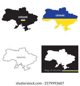 Ukraine map icon vector illustration symbol design