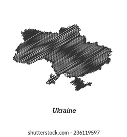 Ukraine map icon for your design, concept Illustration.