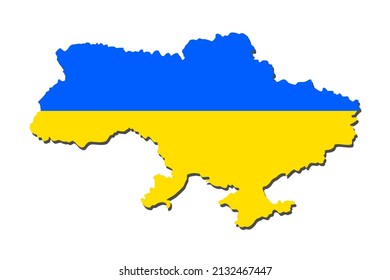 Ukraine map isolated on white background