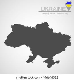 Ukraine map and location, flag application, vector illustration, graphic design, abstract