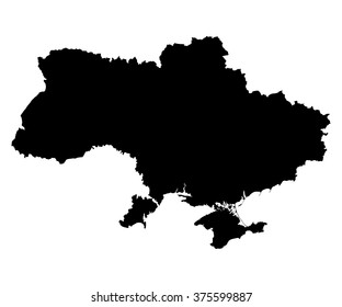 Ukraine map on white background vector