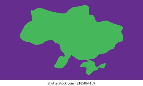 Ukraine-Karte, Umrissgrenzen, Abbildung