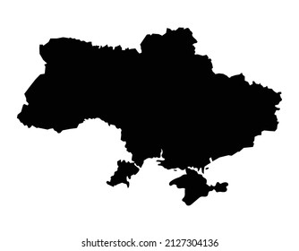 ukrainische Kartenumriss, Vektorgrafik