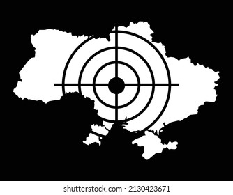 mapa de ucrania con ilustración de destino, vector