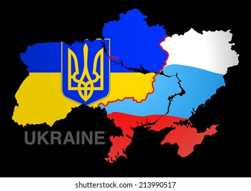Ukraine map UKRAINE V RUSSIA .