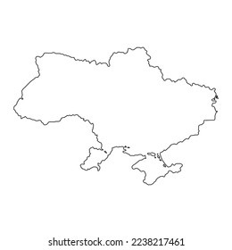 Ukraine. Map of Ukraine. Vector map of European countries. Peace in Ukraine, olive branch, symbol of peace.