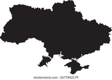Ucrania Mapa Ilustración vectorial eps 