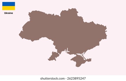Ukraine map vector isolated on transparent background