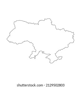 Ukraine Map vector template outline graphic sketch style isolated on white background. Vector illustration. Stop the war. Pray for Ukraine.