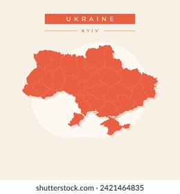 Ukraine Map - World Map International vector template with High detailed including black and grey outline color isolated on transparent background