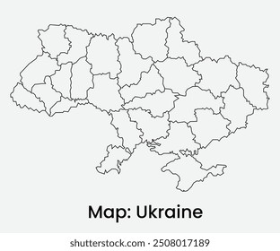 Ukraine maps for design Black outline mosaic and white