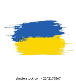 Elementos de diseño de la bandera nacional de Ucrania. Siluetas de paloma de color aisladas en un fondo blanco. Apoyar a Ucrania en la guerra con Rusia en 2022