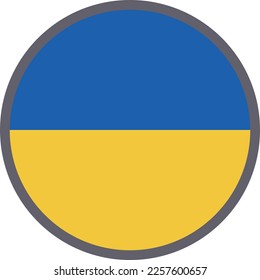 Vector de icono de bandera nacional de Ucrania Material de ilustración