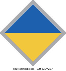 Ukraine national flag icon vector Illustration material