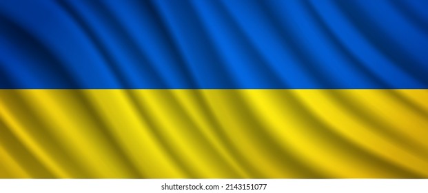 Ukraine National flag. Vector illustration.