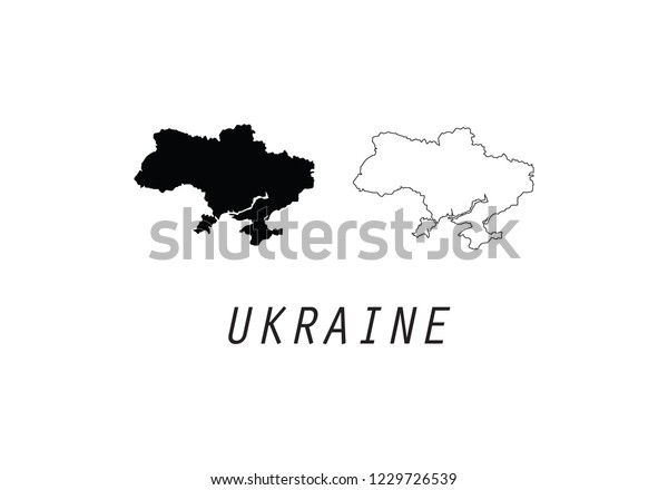 Ukraine Country Shape In Flag Colors Without Crimea Ukrainian Map Stock Vector Illustration Of Colors Tara 177954746