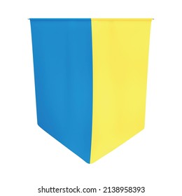 Ukraine pennant. National Ukrainian yellow blue tapestriy. Ukraine gobelin. Vector
